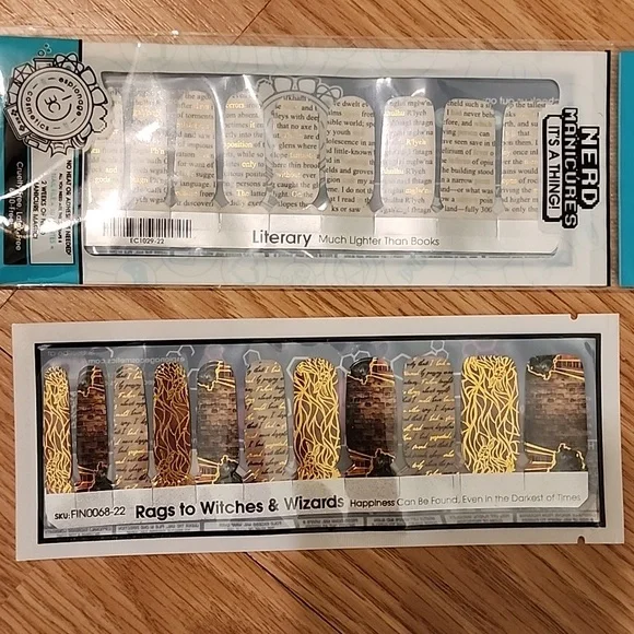 Giant Lot Of Bookish / Nerdy / Geeky Nail Wraps